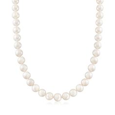 Ross-Simons - 9-10mm Cultured Pearl Necklace with 14kt Yellow Gold. 24". A simple, beautiful strand of pearls will always be in style. Our collection includes traditional princess, matinee and opera lengths, in sizes ranging from demure to dramatic. This strand of 9-10mm cultured freshwater pearls is hand-strung and finished with a fluted 14kt yellow gold ball clasp. White pearl necklace. Pearl birthstones are the perfect gift for June birthdays. Strand Of Pearls, Pearl Birthstone, June Birthday, White Pearl Necklace, Cultured Pearl Necklace, Necklace Pearl, Pearl Strands, Freshwater Cultured Pearls, Stunning Necklace