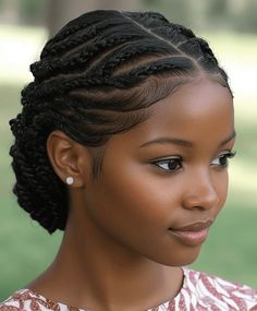 Top 35 Stunning Braids Hairstyles: Black Cornrows with Curls Thick Cornrows Braids Black Women, Braided Updo Hairstyles For Black Women, Braids Straight Back, Cornrows With Curls, Black Cornrows, Butterfly Locks, Black Haircuts, Hair Braid Patterns, Sleek Braid