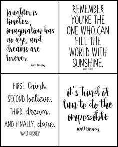 four different handwritten quotes in black and white, each with the same quote on them