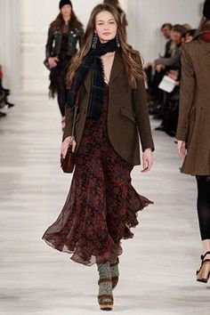 Rok Outfit, Ralph Lauren Fall, Parisienne Chic, Mode Hippie, Ralph Lauren Style, Ralph Lauren Collection, Fall 2014