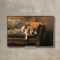 Beagle Wall Art at Atrecho Art Apartment Aesthetic Vintage, Moody Romantic Bedroom, Cozy Home Aesthetic, Aesthetic Eclectic, Dark Cottage Core, Beagle Art, Eclectic Maximalism, Dark Academia Style, Mal Humor