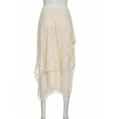 DAIIIBABYYY - French Style Fashion Women Skirts Streetwear Korean Vintage Skirts 2024 New Spring Summer Solid Slim Midi Lace Sweet Skirts Oen Size, Waist: 63cm, Waist relaxed: 71cm, Length: 83cm Attention : ( 1 inch=2.54 cm, 1 cm=0.39 inch ) Please strictly follow the size chart to select the size. Do not select directly according to your habits. This clothing size information is just for reference only, and may have 2-3cm differences due to manual measurement. Item color displayed in photos may Beige Lace Long Skirt, Beige Flowy Lace Skirt, High Waist Cream Skirt For Spring, Spring High-waisted Cream Skirt, Casual Long Lace Skirt, Cream Asymmetrical Summer Skirt, High Waist Cream Skirt For Summer, Summer Beige Lace Maxi Skirt, Bohemian Beige Party Skirt