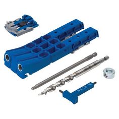 the tools needed for this tool set are in blue plastic cases and include screws