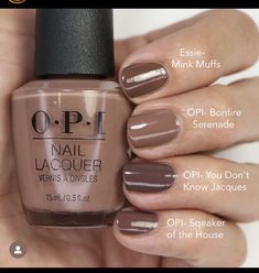 Fall Nail Colors 2023 Pedicure, Brown Nails Opi Gel, Opi Fall Brown Colors, Light Brown Opi Nail Polish, Brown Nail Colors Opi, Opi You Dont Know Jacques Gel, Opi Sns Powder Colors Fall, Opi Fall Colors Dip