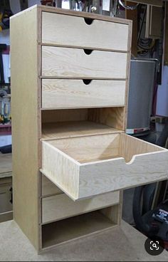 the drawers are open and ready to be assembled