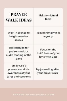 prayer cards with the words prayer walk ideas