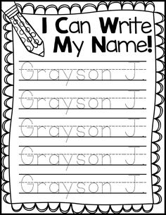 i can write my name worksheet for preschool and homeschool students to practice their writing skills