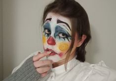 Glam Clown Makeup, Crazy Clown Makeup, Clown Makeup Aesthetic, Vintage Clown Makeup, Clown Face Paint, Funky Makeup, Drag Make-up, Makeup Class