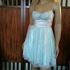 New....100% Polyester...Pit To Pit 15in. B Darlin Dress, Blue And Silver, Color Blue, Midi Dress, Womens Dresses, Silver, Dresses, Women Shopping, Blue