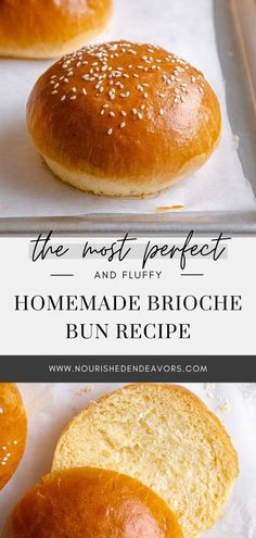 the most perfect homemade brioche bun recipe is made with just 3 ingredients and it's ready to be eaten