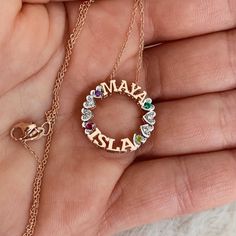 Mini Circle Name Necklace | Etsy Bff Jewelry, Casual Rings, Jewelry Designing, Mom Ring, Jewelry Design Drawing, Gold Rings Fashion