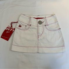 Reposhing This Item I Purchased From @Rstafford25. Loved It, But Ready To Rotate For Something New. Questions? Leave A Comment Below! White Fitted Y2k Skort, White Fitted Y2k Skirt, Miss Sixty, Denim Mini, Denim Mini Skirt, Something New, White Cotton, Pink White, Mini Skirt