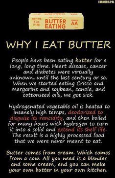 DIY Homemade Butter Homemade Butter, Back To Nature, Processed Food, Way Of Life, Natural Health, Real Food Recipes