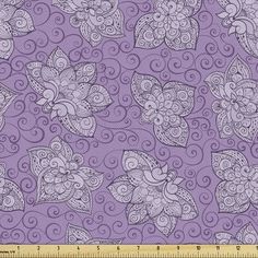 a purple background with butterflies and swirls