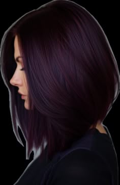 Purpleish Hair, Burgundy Purple Hair, Purple Burgundy Hair, Dark Burgundy Hair Color, Pelo Color Vino, Dark Purple Hair, Hair Challenge, Medium Curly Hair Styles