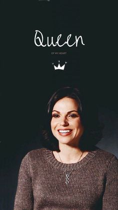 a woman smiling with the words queen on her head