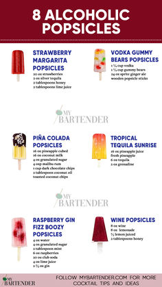 Alcoholic Popsicles Poptails Alcohol Popsicles, Cocktail With Popsicle, Frozen Alcohol Popsicles, Alcohol Popsicles Recipes, Boozy Popsicle Recipes, Frozen Cocktail Recipes Alcohol, Alcoholic Popsicle Recipes, Homemade Drinks Alcohol, Cocktail Recipes Summer