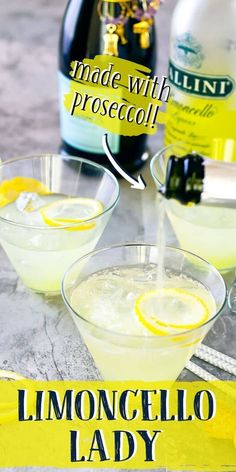 the lemoncello lady cocktail is ready to be served