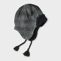 Amp up your accessories with the Boys' Beanie Hat from All In Motion™ in Black/Gray One Size Fits Most. This fashion beanie is made of midweight knit fabric with full-lining for all-day cozy comfort. It features allover sparkle detailing and accent on the top to add a cute touch to their cool-weather outfit. Plus, the pull-on style allows for easy on and off. All in Motion™: Inspiring the potential in every body. Fashion Beanie, Boys Beanie, Trapper Hats, Boy Hat, Kids Clothes Boys, All In Motion, Acrylic Fabric, Scarf Hat, Pom Beanie