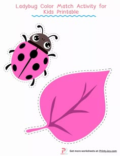 Ladybug Color Match Activity for Kids Printable Bug Activities, Color Flashcards, Homeschool Worksheets, Insects Theme, Printable Game, Matching Activity, Educational Printables, Color Worksheets, Activity For Kids