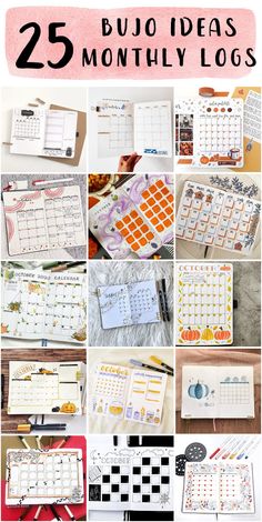 25 bujo ideas for month - by - month calendars