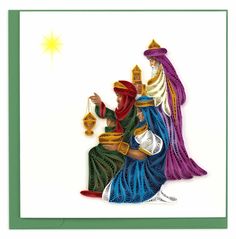 a christmas card with an image of the nativity scene