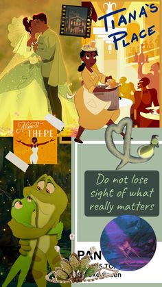 the princess and the frog movie poster with text that reads, do not lose sight of what really matters