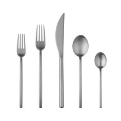 a set of five forks, spoons and knives