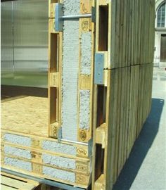 a large wooden box sitting on top of a pallet