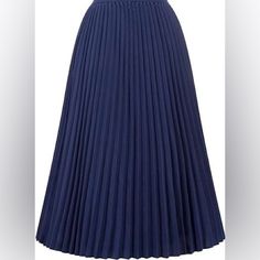 Adiva Nwt! Navy Blue Pleated Linea-A Midi Skirt Size M Measures Approximately: Waist 32 To 34 Inch Length 31 Inch Blue Pleated Skirt For Spring Workwear, Blue Midi Length Pleated Skirt For Workwear, Blue Flared Pleated Skirt For Work, Spring Blue Maxi Skirt For Workwear, Blue Maxi Skirt For Workwear And Spring, Blue Full Pleated Skirt For Work, Navy Pleated Bottoms For Spring, Blue Full Skirt Pleated For Work, Navy Pleated Skirt For Summer