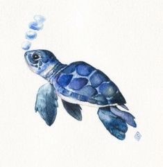 a drawing of a turtle with bubbles coming out of it's mouth