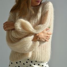 Cream Mohair Handknit Sweater Beige Thick Sweater Wedding Warm - Etsy Winter Mohair Sweater With Soft Knit, Winter Cream Mohair Sweater, Beige Mohair Winter Sweater, Beige Mohair Soft Knit Sweater, Hand Knitted Mohair Cream Sweater, Hand Knitted Cream Mohair Sweater, Hand Knitted Mohair Sweater In Beige, Cream Mohair Hand-knitted Sweater, Cozy Mohair Sweater For Winter