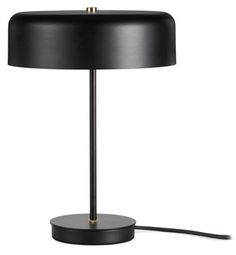 a black lamp on a white background