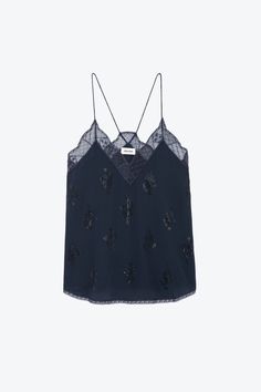 Silk Camisole Top, Black Camisole, Silk Cami, Silk Camisole, Silk Slip, Zadig And Voltaire, Missoni, Isabel Marant, Lace Trim