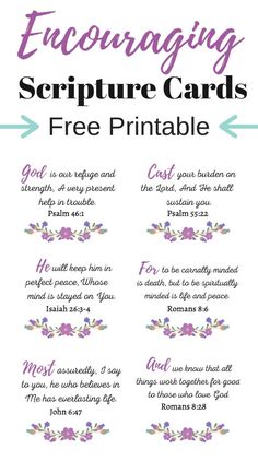 the free printable encouraging scripture cards