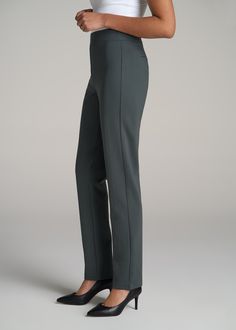 Chic Redefined: Women's Tall Dress Pants Slim Dress Pants with a Perfect Fit Introducing the Pull-on Slim Dress Pants for Tall Women – your new wardrobe essential that combines elegance with comfort. Crafted from a blend of rayon, nylon, and spandex, these extra-long women's dress pants offer a flattering high-rise, slim-fit silhouette that elongates and enhances. The pre-washed fabric ensures no shrinkage, guaranteeing a perfect fit wash after wash.��• High rise and slim fit for a sleek, elongate Pants For Tall Women, Slim Dress Pants, Scrubs Dress, Women's Dress Pants, Cozy Sleepwear, Tall Dress, Brand Moodboard, Work Pants Women, Clothing For Tall Women