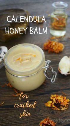 Jan 3, 2020 - This healing calendula salve does not only moisturize your skin but also create a barrier that protects your hands against the cold wet conditions. Calendula Infused Oil, Honey Balm, Calendula Salve, Homemade Skincare, Skincare Recipes, Herbal Health