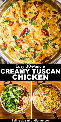 the steps to make creamy tuscann chicken