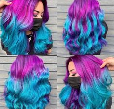 Hair For Summer, Exotic Hair Color, Summer Lights, Red Hair Looks, Arctic Fox Hair Color, Pretty Rainbow, Hair Color Underneath, Peekaboo Hair