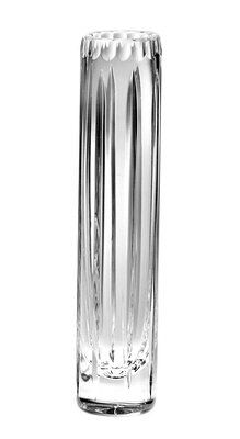 a tall glass vase sitting on top of a table