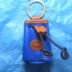 Authentic "Dooney & Bourke" Designer Brand, Vintage Awl "Micro Pouch/Keychain" Custom Painted This Vibrant Neon Blue W/British Tan Trim. Beautiful Condition! Non Smoking, Dog Friendly Home. *Measurements; 3"L X 2"W X 1 3/4"D, 4 1/2" Total Length W/Keyring. Mini Pouch Keychain, Dooney And Bourke Wallet, Dooney Bourke Graffica Sinch Bags, Dooney And Bourke Disney Vintage, Dooney & Bourke Bags Dooney & Bourke, Mini Pouches, Dooney & Bourke Bags, Neon Blue, Dooney & Bourke