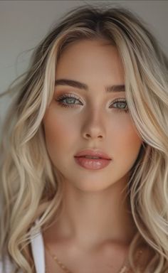 Makeup For Senior Portraits, Natural Romantic Wedding Makeup, Natural Soft Pink Makeup, Glow Up Photoshoot, Natural Makeup Olive Skin, Light Spring Makeup Look, Photoshoot Makeup Ideas Natural, Natural Makeup For Bride, Kauai Photoshoot