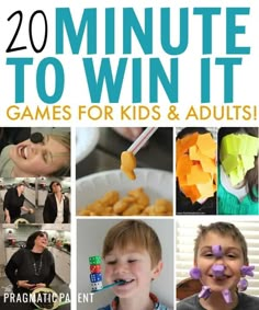 the cover of 20 minute to win it games for kids and adults