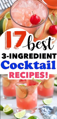 the best 3 ingredient cocktail recipes