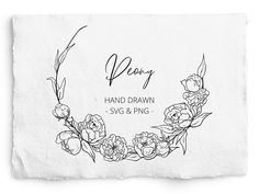 a hand drawn floral frame with the words dear on it