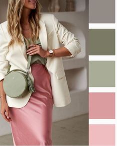 Soft Autumn Color Palette, Colour Combinations Fashion, Color Combos Outfit, Color Blocking Outfits, Color Combinations For Clothes, Design Moda, Soft Summer, White Blazer, Colourful Outfits