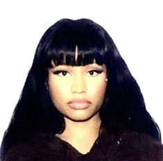 Middle Finger Meme, Shut Up, Nicki Minaj, Black Hair, Bangs, Black