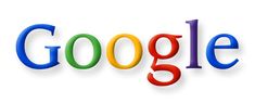 the google logo is shown on a white background