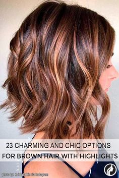 Cinnamon Hair, Brown Hair Shades, Chocolate Brown Hair Color, Hair With Highlights, Brown Ombre Hair, Chic Hair, Brown Hair With Blonde Highlights, Hair Styles 2017