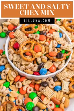 Are you a fan of the perfect blend of sweet and salty? Look no further because we've got you covered with this delicious No Bake Sweet and Salty Chex Mix recipe from Lil' Luna! Satisfy your taste buds with this addictive snack that's perfect for potlucks, parties, or just a movie night at home. Don't miss out on this scrumptious recipe—click for it today! Salty Chex Mix, Chex Mix Original, Sweet Chex Mix, Cinnamon Chex, Sweet Chex, Movie Night At Home, Chocolate Chex